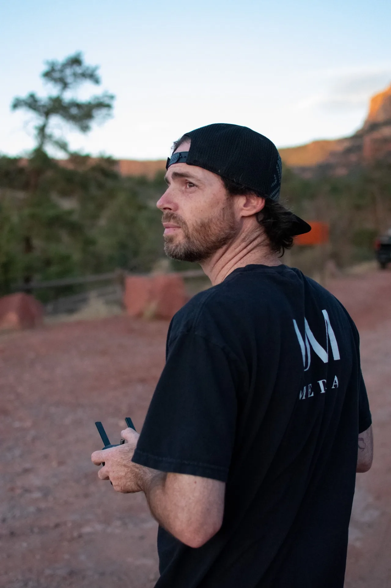 Tavis McGrew, founder of Untethered Minds Media, in production